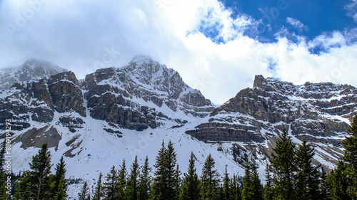 mountains and clouds