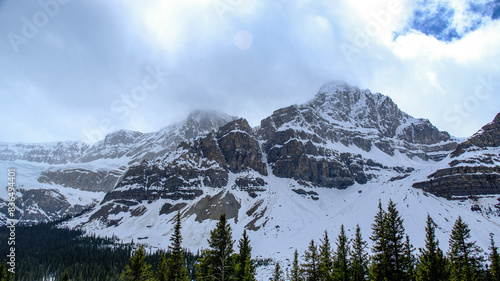 Mountain with clouds