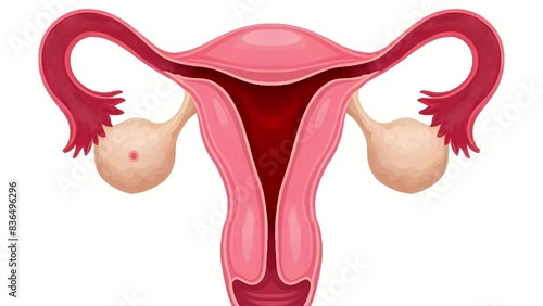 Monthly Menstrual Cycle - Egg Release and Shedding Process photo