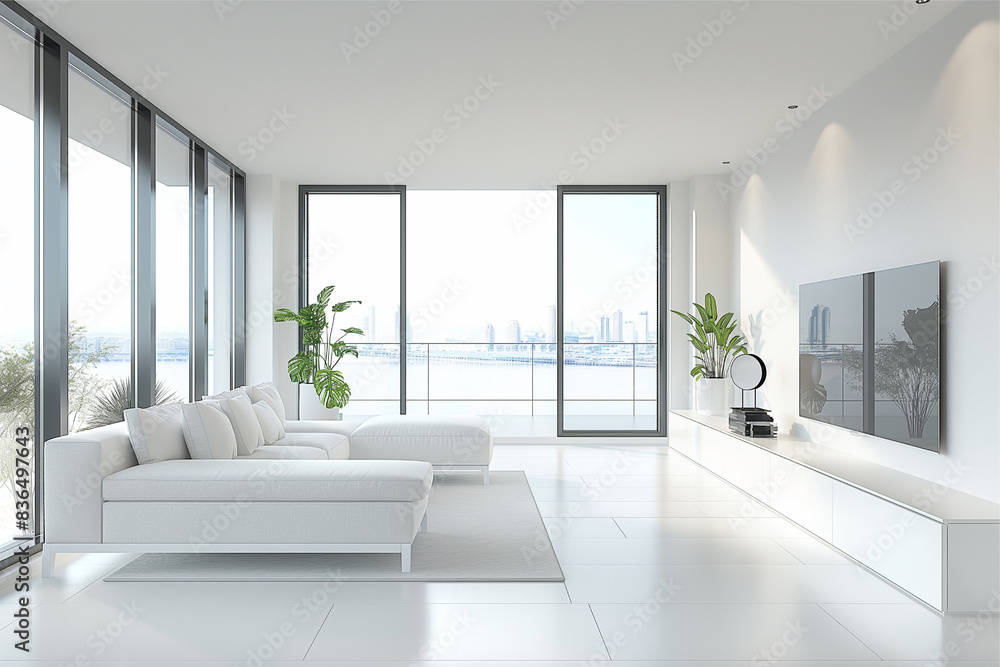 Modern Minimalist Living Space Modern Minimalist Living Space