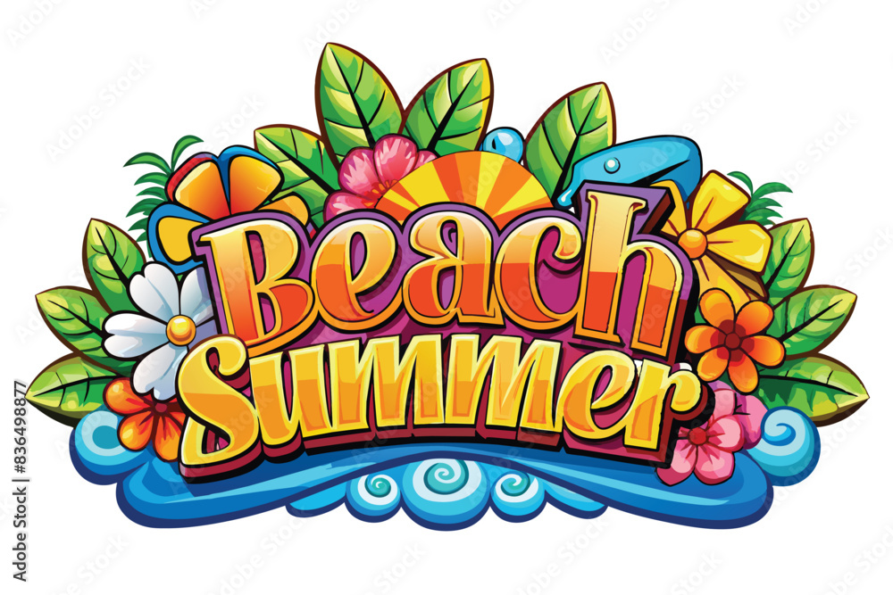 Radiant Summer Beach Illustrations Radiant Summer Beach Illustrations