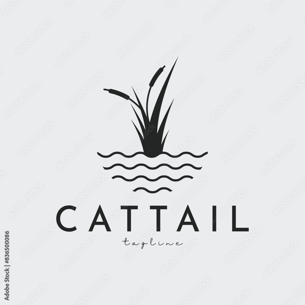 cattail logo vector illustration design cattail logo vector illustration design