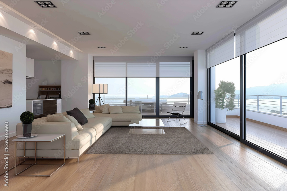 Modern Minimalist Living Space Modern Minimalist Living Space