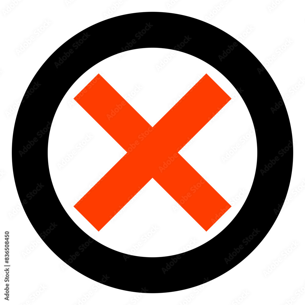 Obraz premium red cross mark