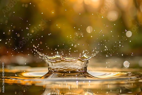 A water dropa??s impact captured in a crown-like splash photo