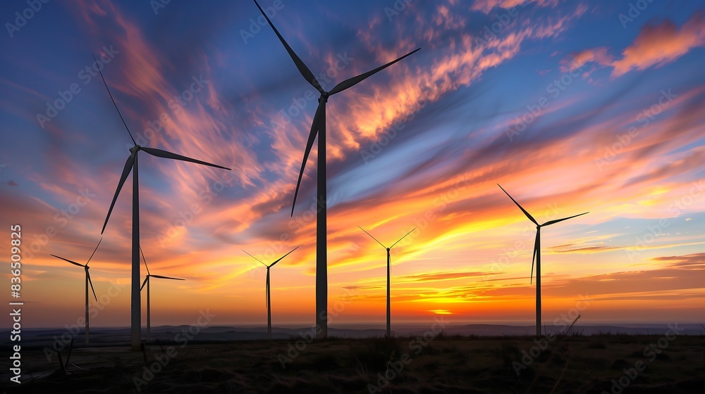 wind turbine in the wind wind turbine in the wind