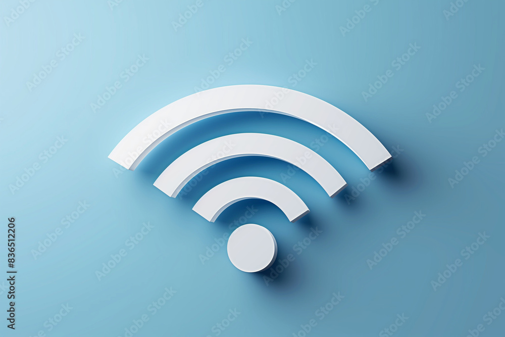 Paper cut Wi-Fi wireless internet network symbol icon isolated on blue background. Paper art style. Vector.
Paper cut Wi-Fi wireless internet network symbol icon isolated on blue background. Paper art style. Vector.