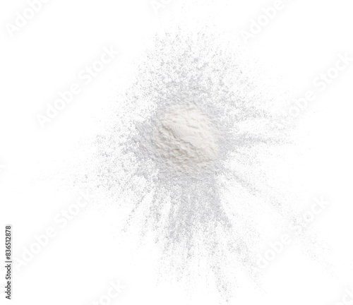 Flour Pile Amazing Cutout Fine Details White Powder - Ready to use PNG Cutout Premium Isolated Image photo