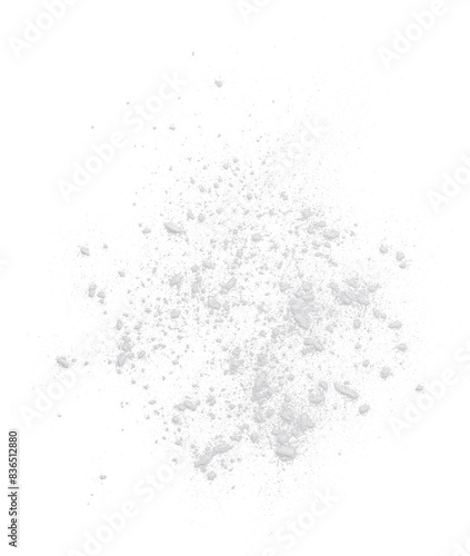 a premium isolated cutout image of fine white powder of flour in the style of bakery