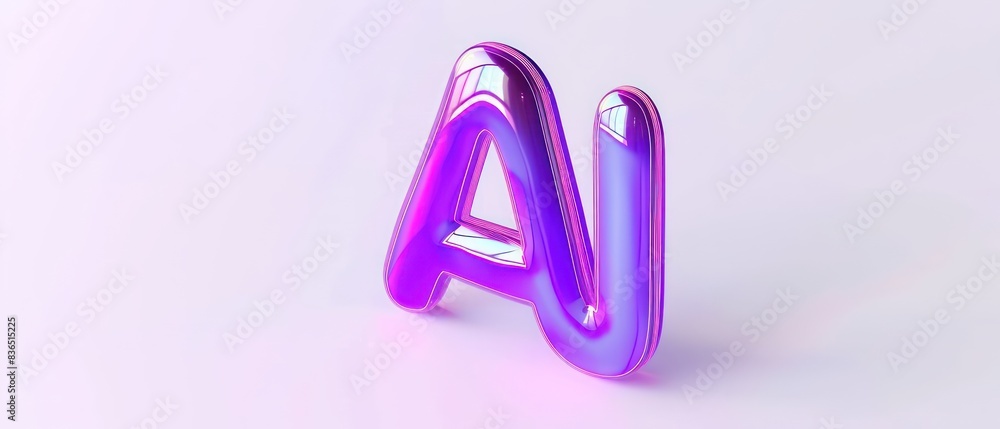 ai initials icon with nice purple glow and transparency in isometric perspective
ai initials icon with nice purple glow and transparency in isometric perspective