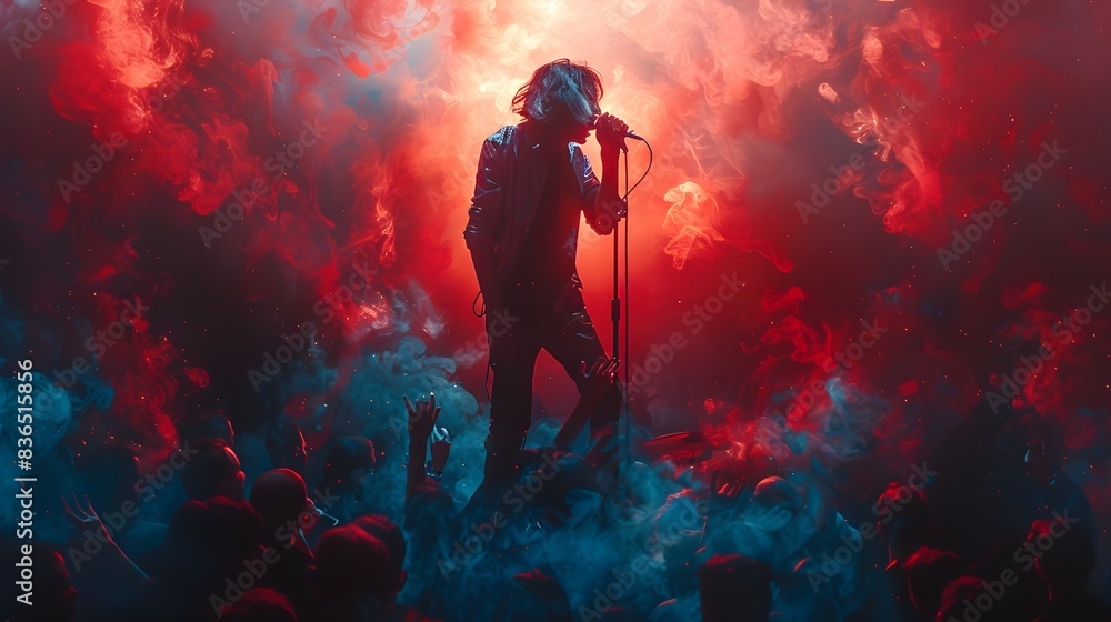 Dynamic Low Poly Art: Breakthrough Concert with Energetic Crowd and Singer on Stage in Hyper-Realistic Detail Dynamic Low Poly Art: Breakthrough Concert with Energetic Crowd and Singer on Stage in Hyper-Realistic Detail