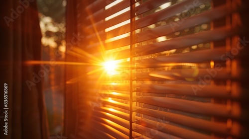 Morning Light Through Bedroom Blinds  A Calm Awakening to a New Day with Hope and Positive Energy