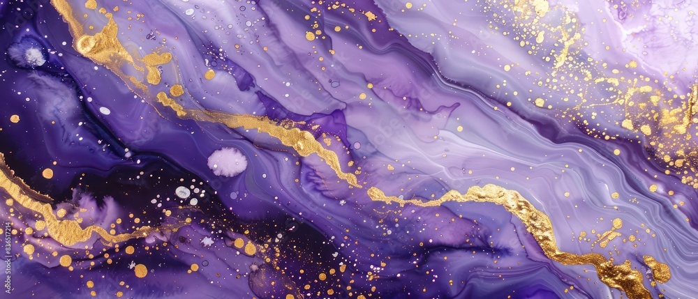 abstract wallpaper with wavy watercolor effects in purple and liquid gold, nice texture and very artistic
abstract wallpaper with wavy watercolor effects in purple and liquid gold, nice texture and very artistic