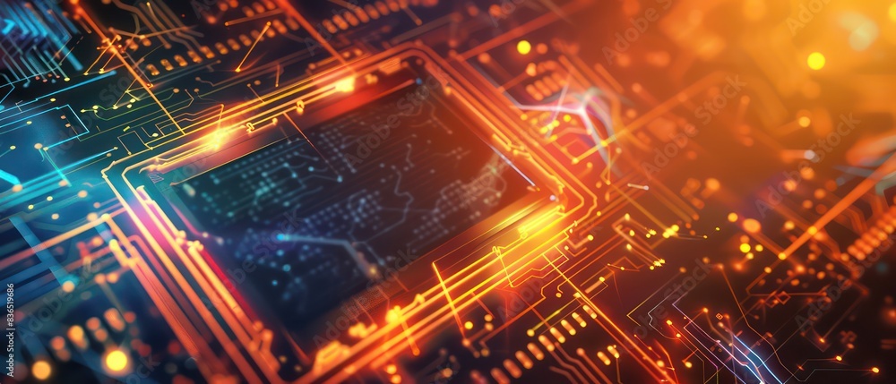 futuristic wallpaper with digital circuit board with amazing lights futuristic wallpaper with digital circuit board with amazing lights