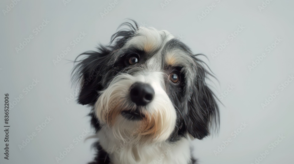 bearded collie dog wallpaper isolated on a neutral background, very photographic and professional bearded collie dog wallpaper isolated on a neutral background, very photographic and professional