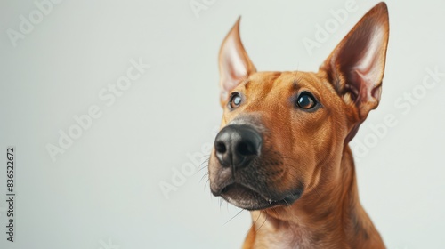 bull terriers dog wallpaper isolated on a neutral background, very photographic and professional 