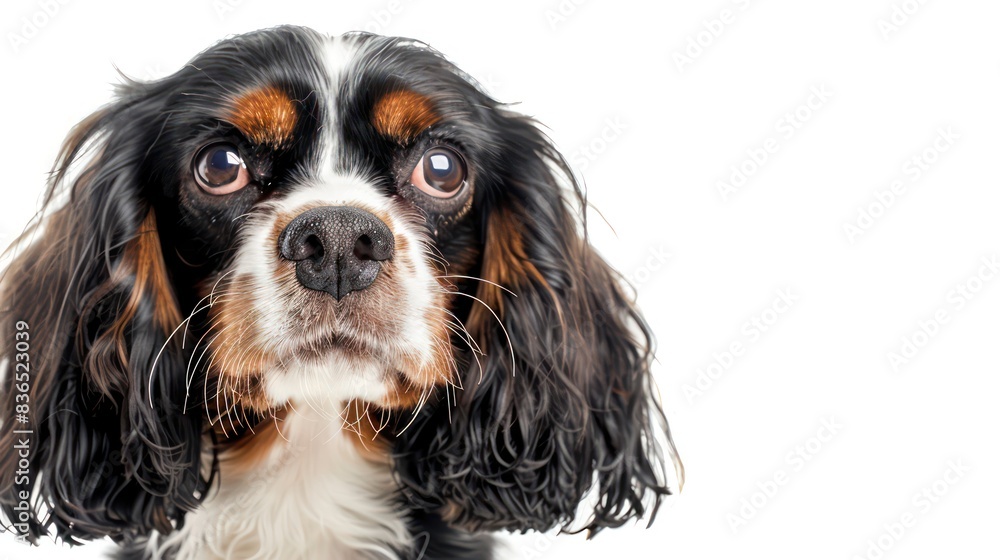 cavalier king charles spaniel dog wallpaper isolated on a neutral background, very photographic and professional cavalier king charles spaniel dog wallpaper isolated on a neutral background, very photographic and professional