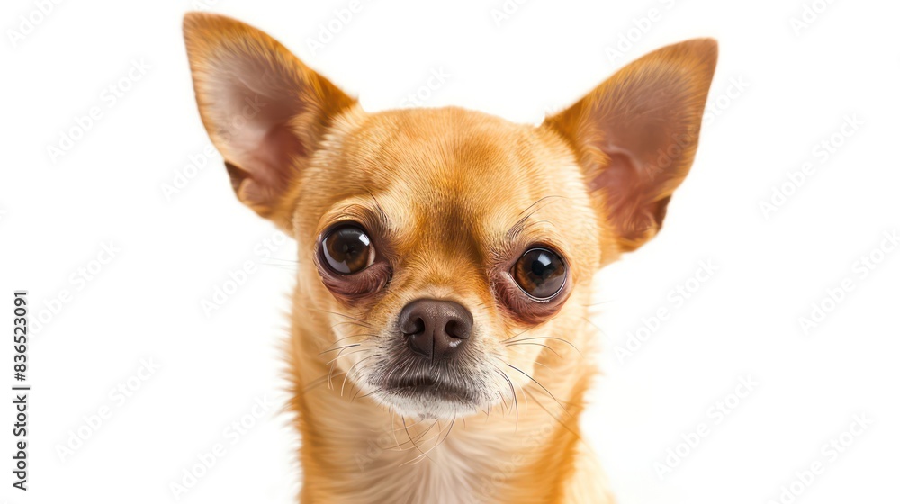 chihuahua dog wallpaper isolated on a neutral background, very photographic and professional