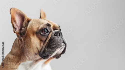 Wallpaper Mural bulldog dog wallpaper isolated on a neutral background, very photographic and professional Torontodigital.ca