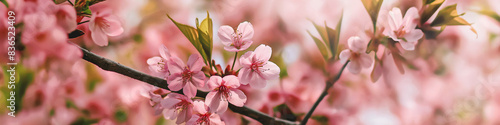 Beautiful floral spring abstract background of nature, cherry blossoms. For easter and spring greeting cards with copy space