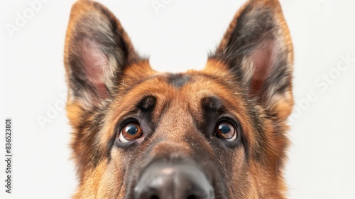 german shepherd dog wallpaper isolated on a neutral background  very photographic and professional 