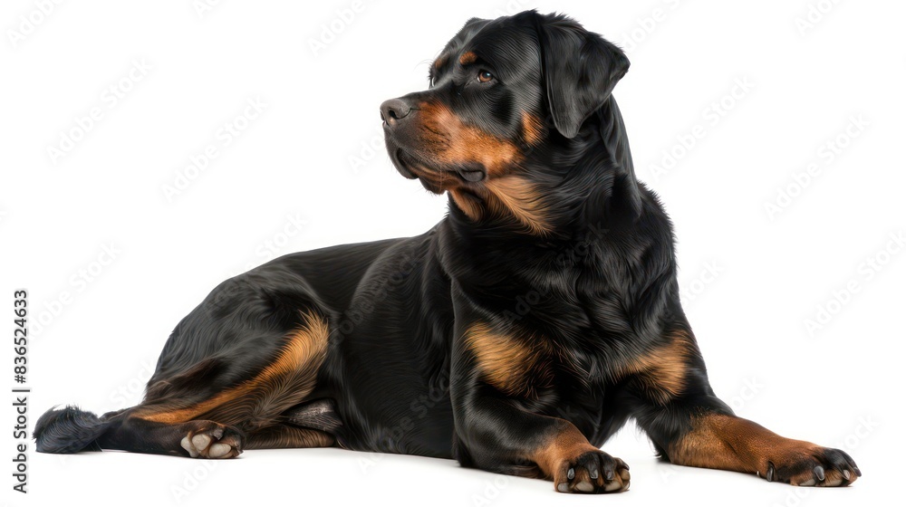 rottweiler dog wallpaper isolated on a neutral background, very photographic and professional rottweiler dog wallpaper isolated on a neutral background, very photographic and professional