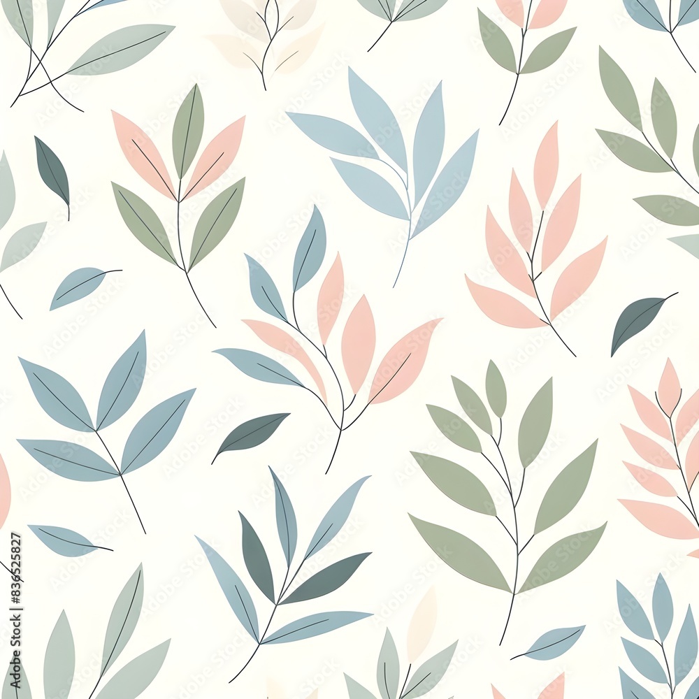 Pastel Leaf Pattern Pastel Leaf Pattern