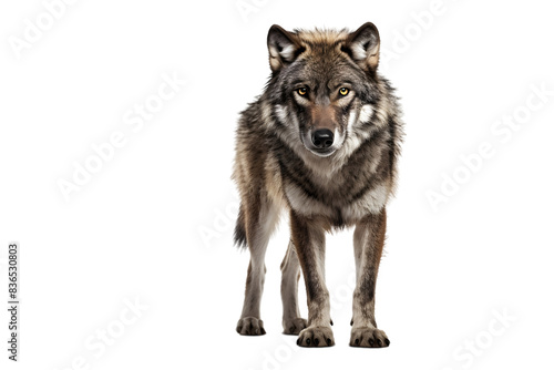Wolf isolated on white background