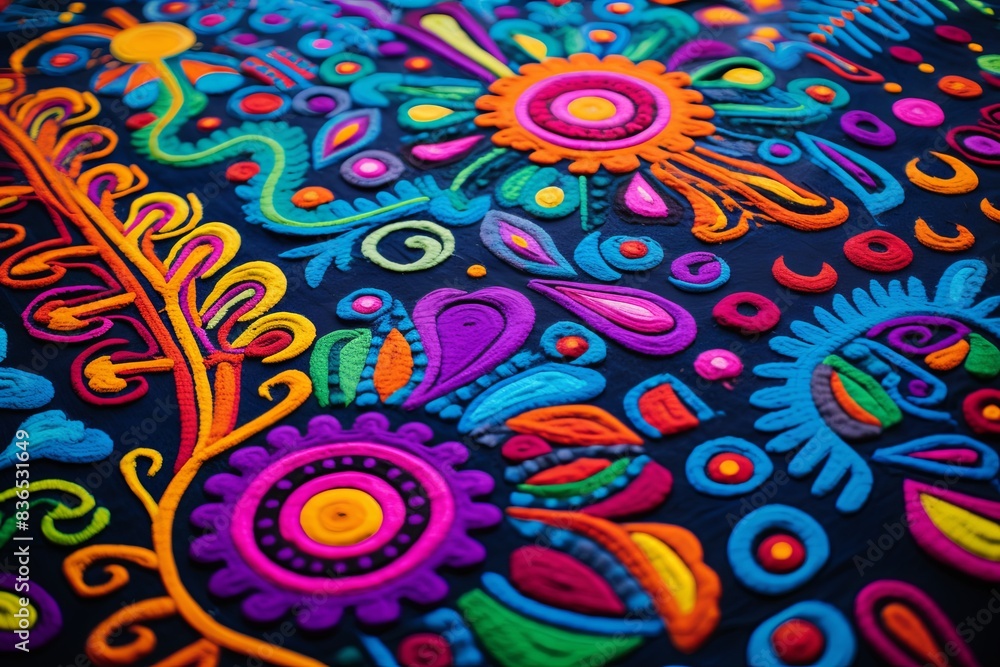 Fototapeta Guna Yala Heritage Unveiled Vibrant Panama Mola Tapestry