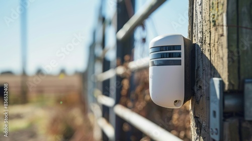 A smart fence monitoring system notifying the farmer of any breakage or tampering.