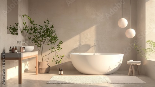 Modern EcoFriendly Bathroom Oasis Sustainable Luxury with Minimalist Design