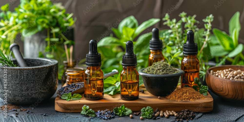 Nurturing Nature: Herbal Remedies in Amber Jars Nurturing Nature: Herbal Remedies in Amber Jars