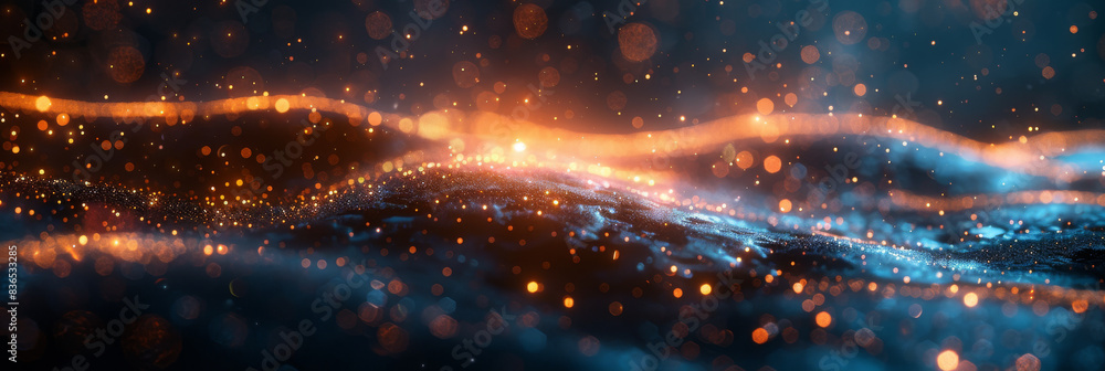 Obraz premium Digital background for tech, AI, neural networks, data, audio, graphics