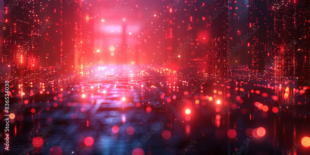 Fototapeta premium Digital background for tech, AI, neural networks, data, audio, graphics