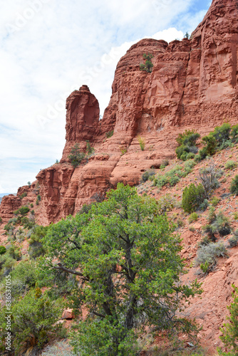 Red rock mountain cliffs in Sedona, Arizona