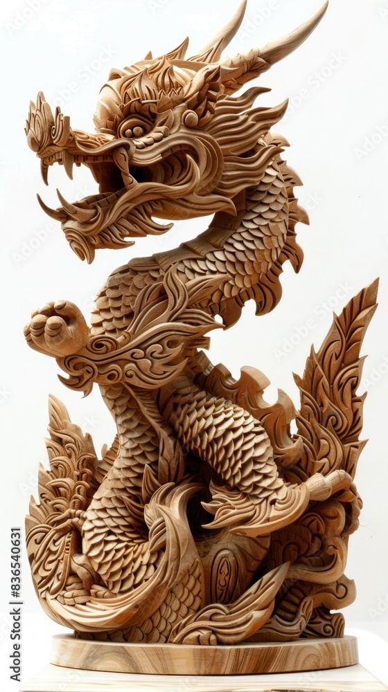 Beautiful wood carvings of mythical animals. Beautiful wood carvings of mythical animals.