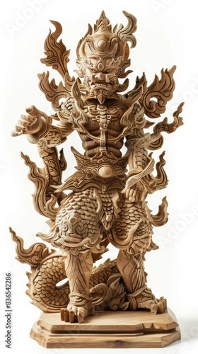 Beautiful wood carvings of mythical animals.