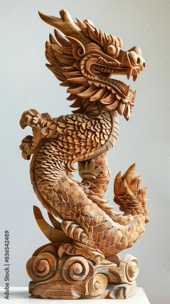 Beautiful wood carvings of mythical animals. Beautiful wood carvings of mythical animals.