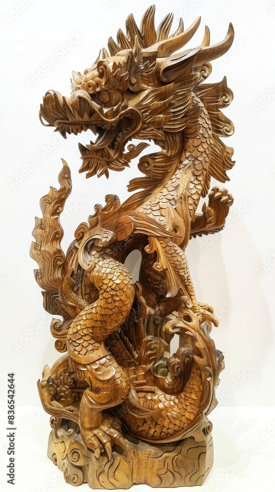 Beautiful wood carvings of mythical animals. Beautiful wood carvings of mythical animals.