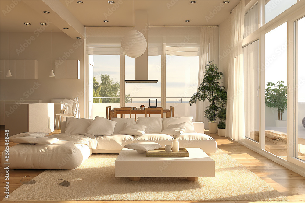 Modern Minimalist Living Space Modern Minimalist Living Space