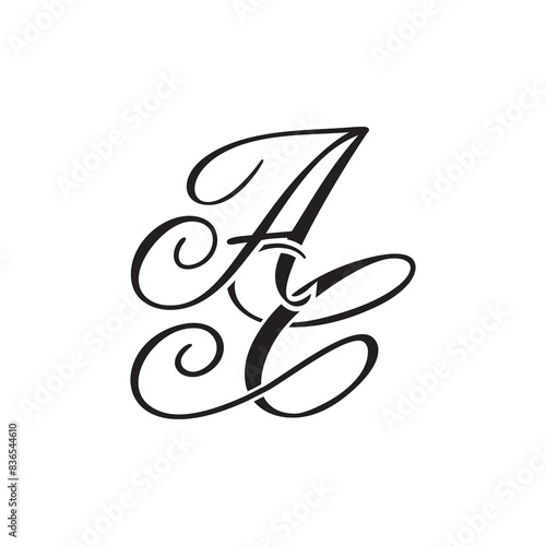 AC initial monogram logo	