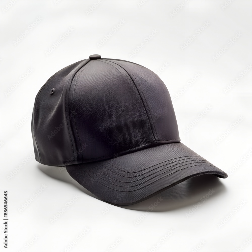 black Cap on white background black Cap on white background