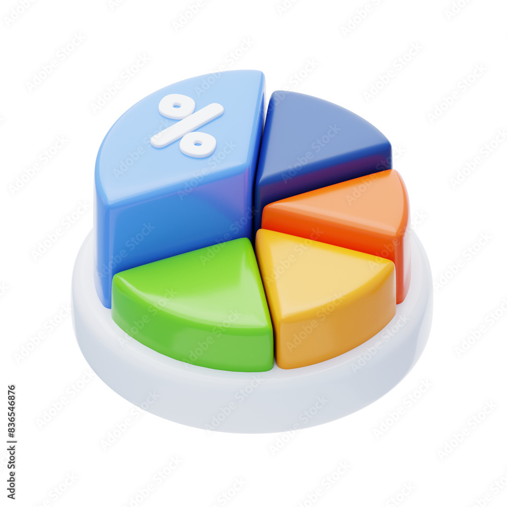 Obraz premium 3D Pie charts are an effective tool
