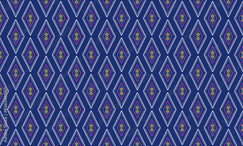 pixel ikat pattern and blue background pixel ikat pattern and blue background
