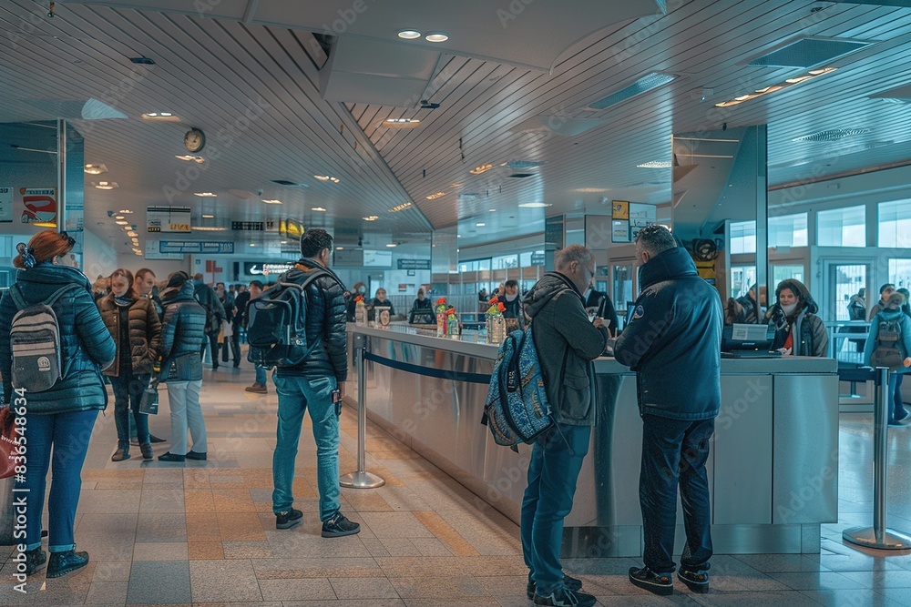 Obraz premium situation at the airport before departure
