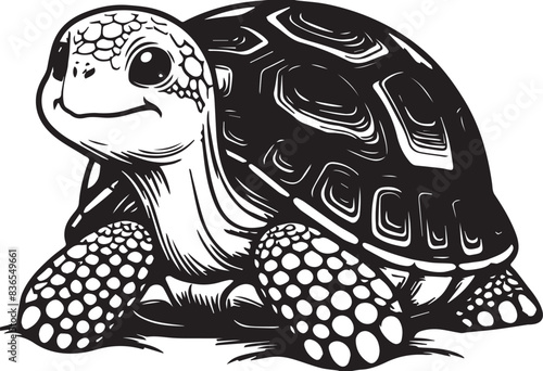 line art illustrator of turtle 