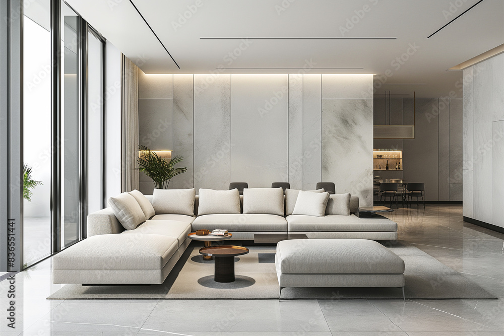 Modern Minimalist Living Space Modern Minimalist Living Space