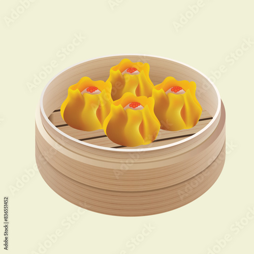 Chinese 3D dim sum food Shu mai