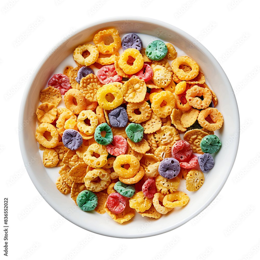 Clear Background Cutout of Bowl of Cereal Clear Background Cutout of Bowl of Cereal