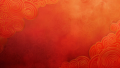 Festive Chinese traditional wave pattern background, creative Chinese style decorative background concept illustration